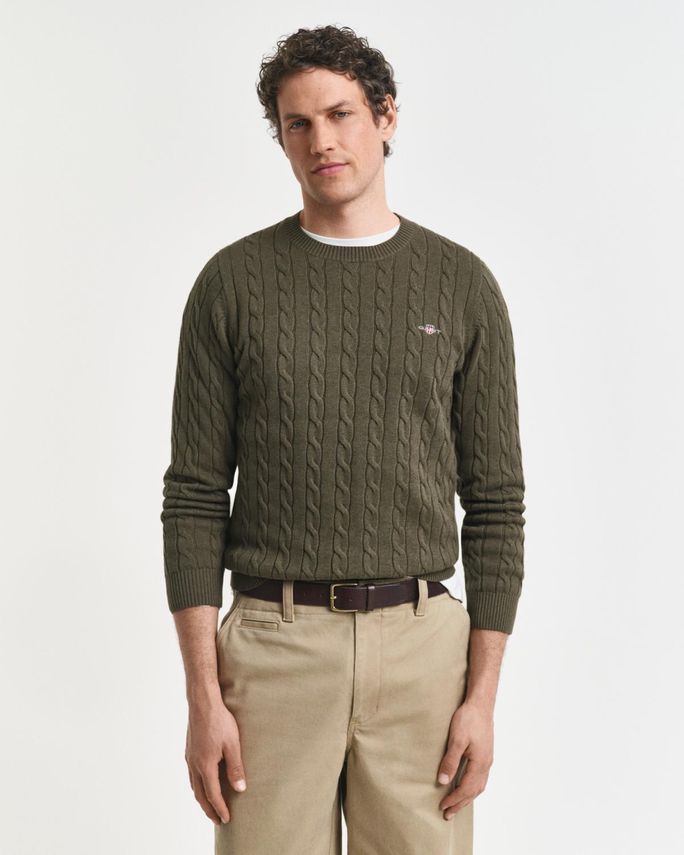 GANT C-NECK BOMULD KABELSTRIK