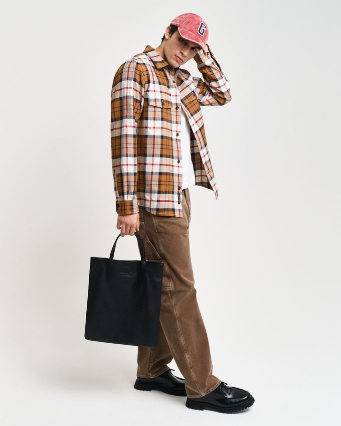 HERRINGBONE CHECK OVERSHIRT