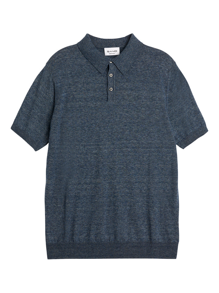 SAND LINEN RICO POLO STRIK