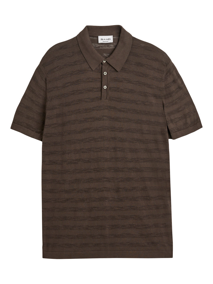 SAND LINEN RICO POLO STRIK