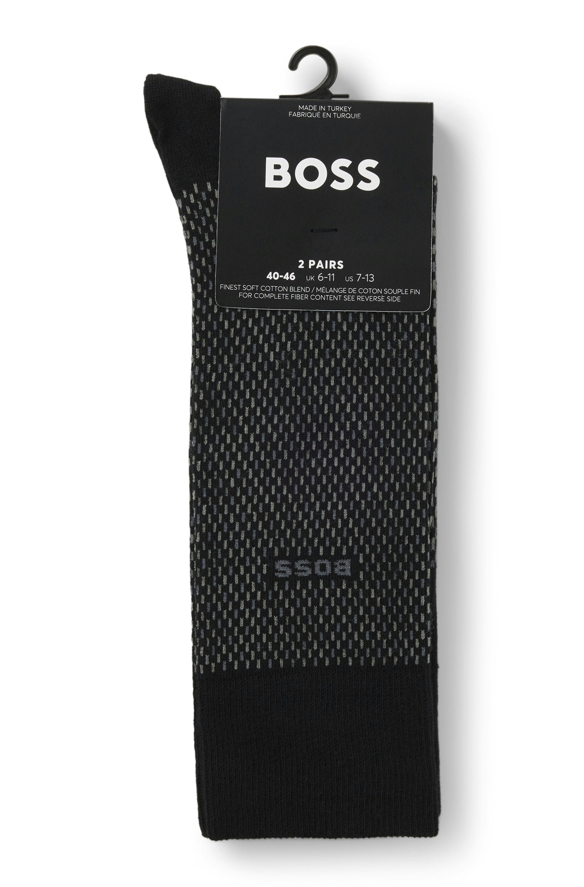 BOSS MINIPATTERN CC – 2-PAK STRØMPER
