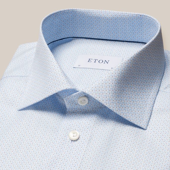 Geometric Micro Print Twill Shirt