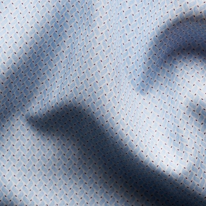 Geometric Micro Print Twill Shirt