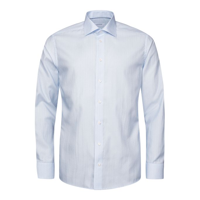 Geometric Micro Print Twill Shirt
