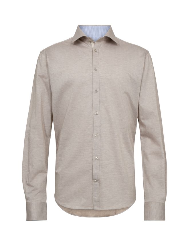 GINO MARCELLO STRIKKET BOMULDSSKJORTE