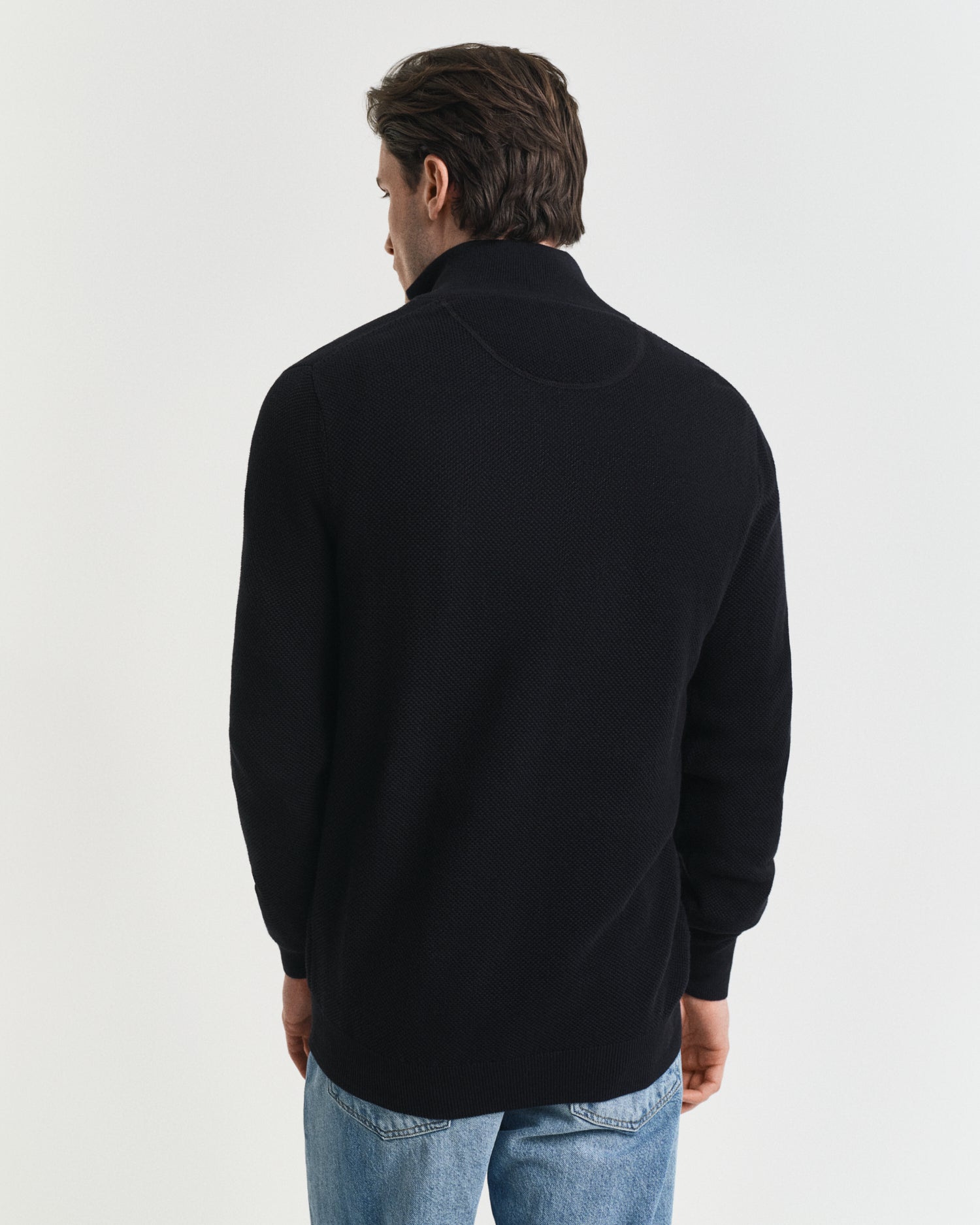 GANT PIQUE HALF ZIP STRIKTRØJE