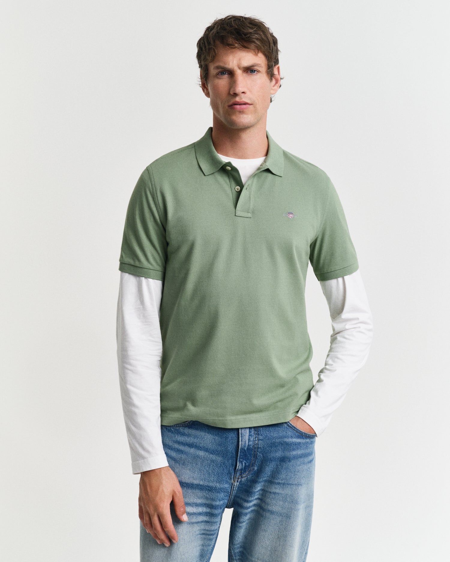 GANT REG SHIELD KORTÆRMET PIQUE POLO