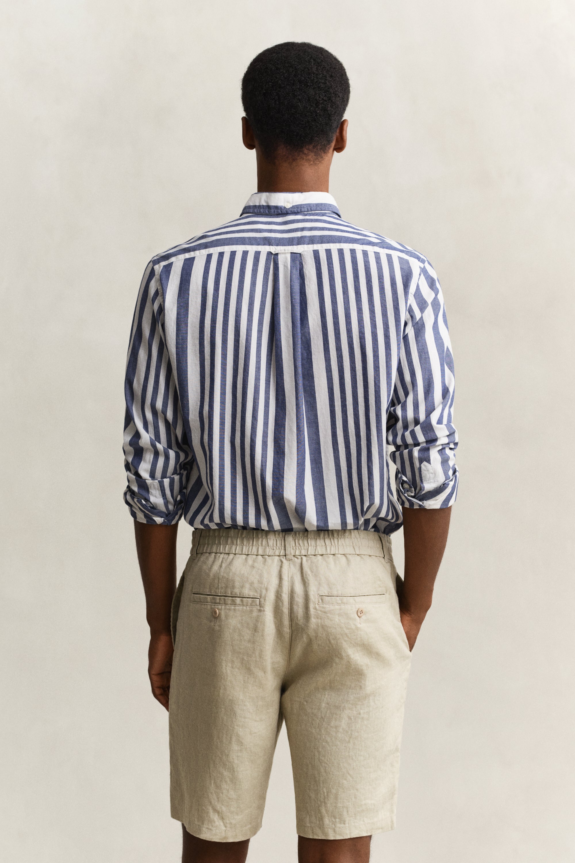 GANT REGULAR FIT BOMULD VOILE STRIBET SKJORTE