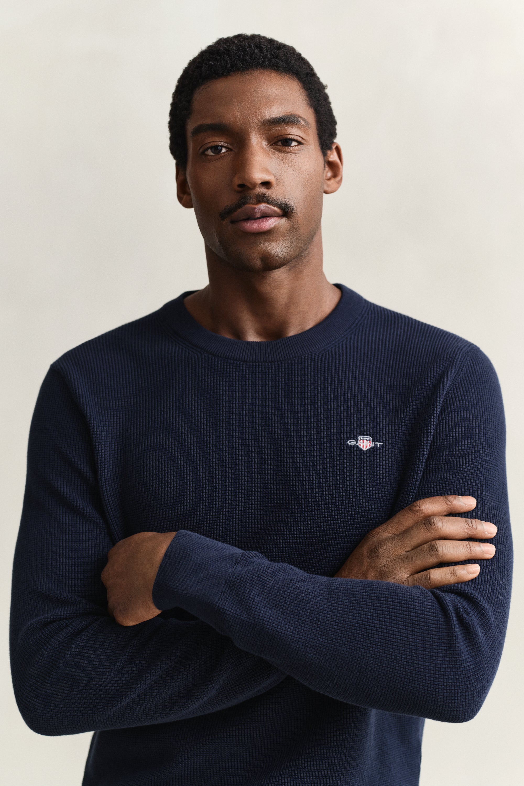 GANT MICRO TEXTURED COTTON C-NECK