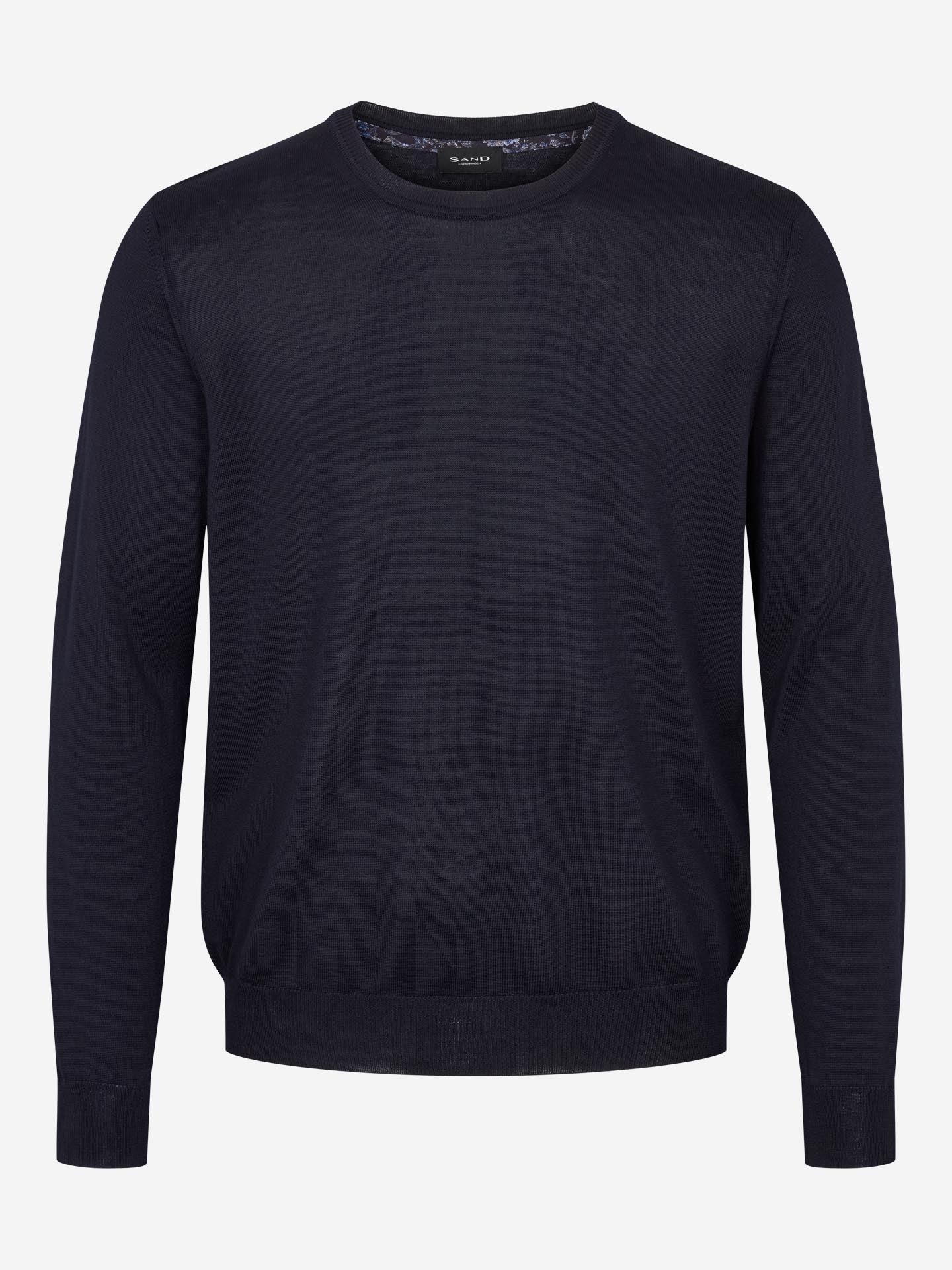 SAND MERINO IQ RUNDHALSET ULDSTRIK