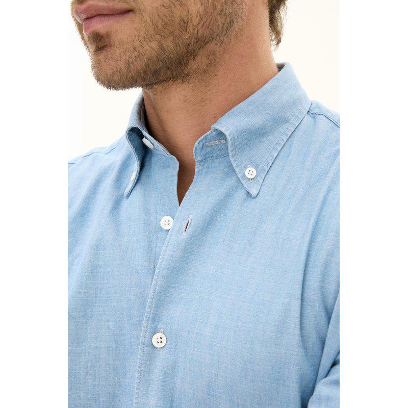 OSCAR JACOBSON CHAMBRAY SKJORTE