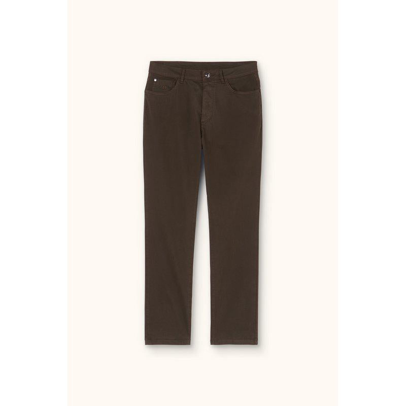 OSCAR JACOBSON PEACHED COTTON 5-POCKET BUKSER