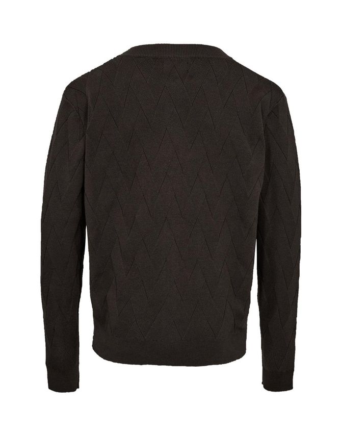 BLACK BLUE ZIP STRIK CARDIGAN