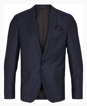 SAND RC – STAR SJ JACQUARD BLAZER NAVY PAISLEY