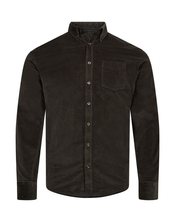 BLACK BLUE FLØJLSSKJORTE