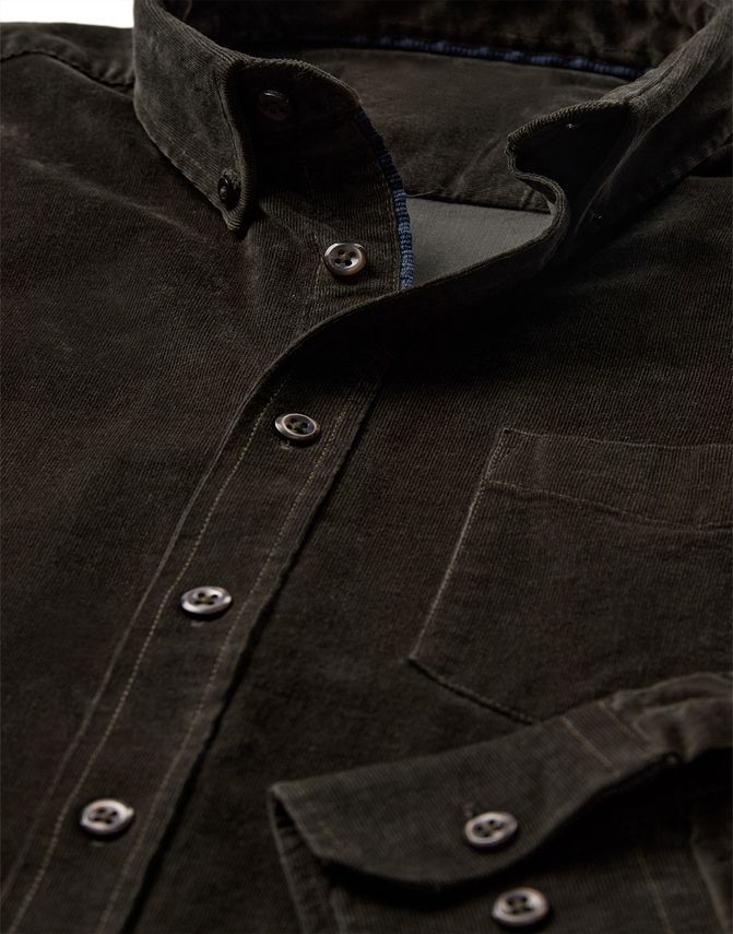 BLACK BLUE FLØJLSSKJORTE