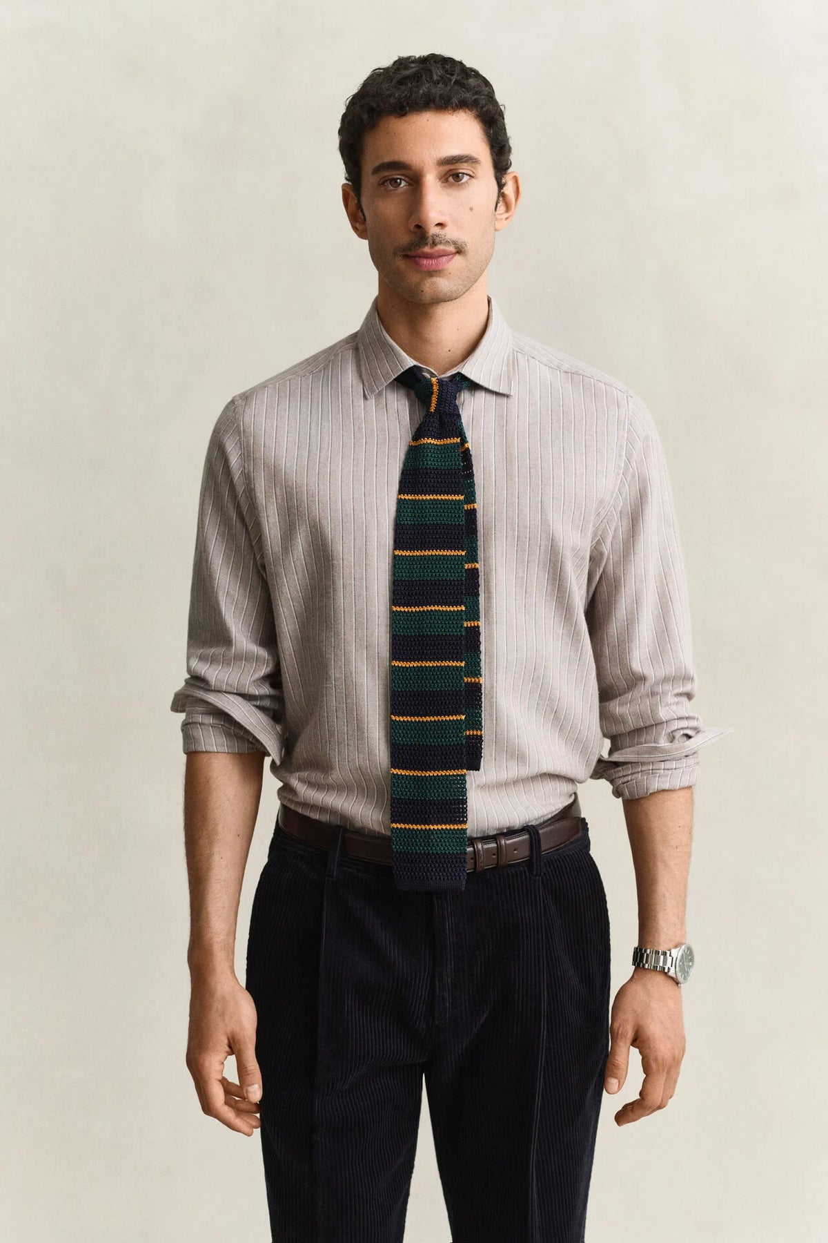 GANT REGULAR FIT FLANNEL MELANGE STRIPE SKJORTE