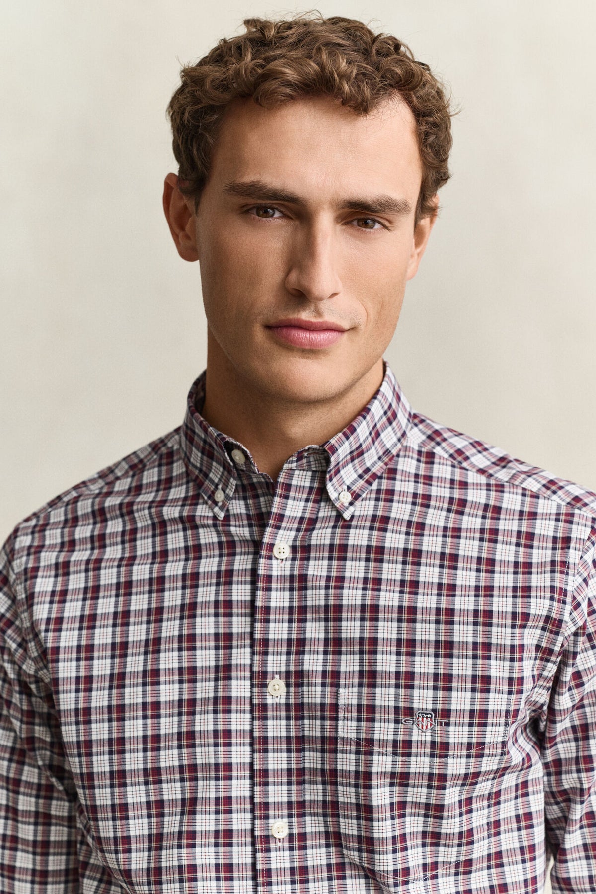 GANT REGULAR POPLIN CHECK SKJORTE