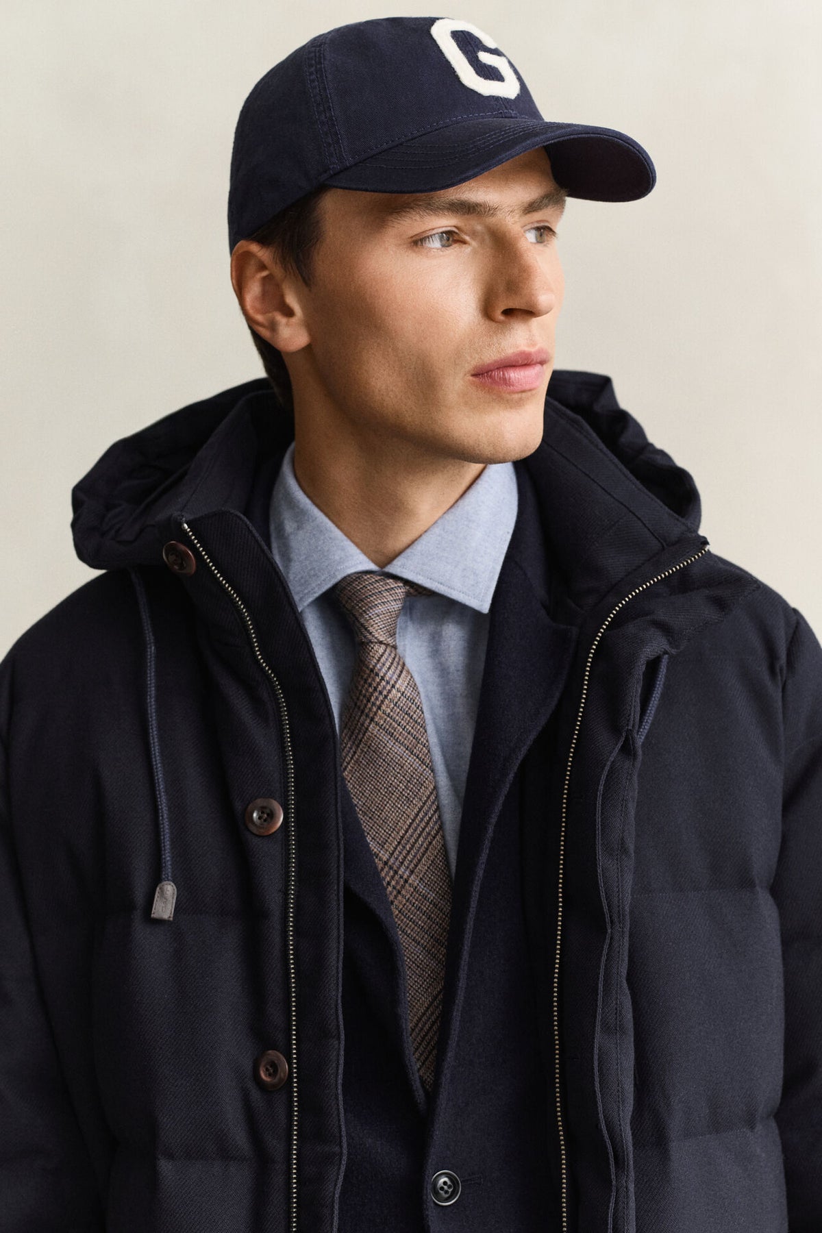 GANT FLANNEL DOWN MID LENGTH DUNJAKKE
