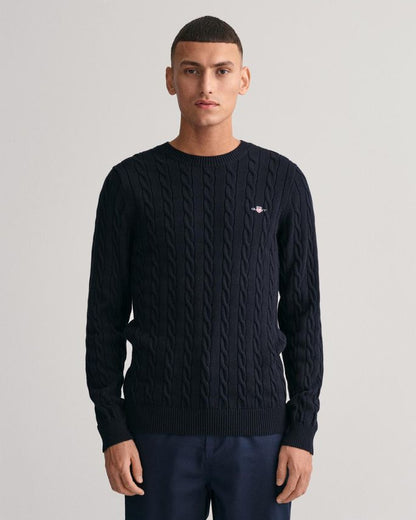 GANT C-NECK BOMULD KABELSTRIK