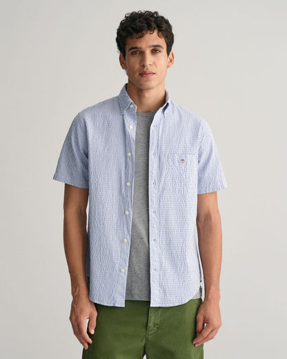 REG SEERSUCKER STRIPE SS SHIRT