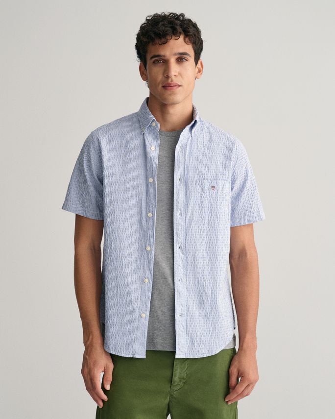 REG SEERSUCKER STRIPE SS SHIRT