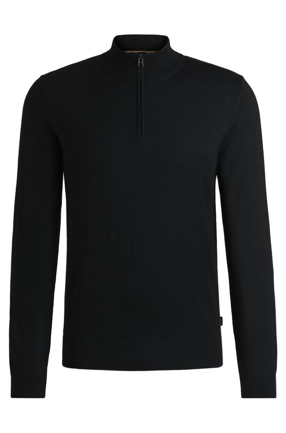 BOSS EBENJI HALF-ZIP SWEATER