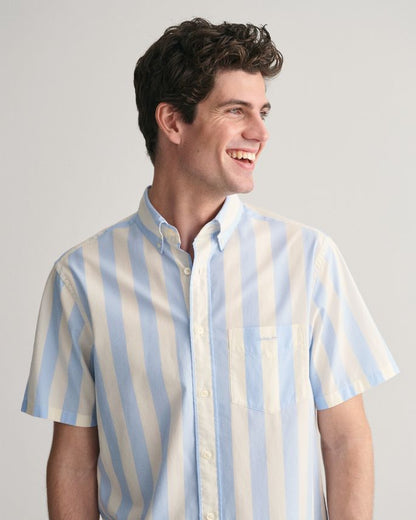REG POPLIN PARASOL STRIPE SS SHIRT
