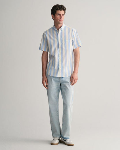 REG POPLIN PARASOL STRIPE SS SHIRT