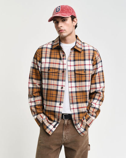 HERRINGBONE CHECK OVERSHIRT
