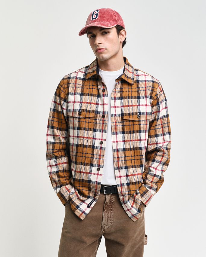HERRINGBONE CHECK OVERSHIRT