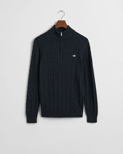 GANT KABELSTRIK HALF ZIP SWEATER