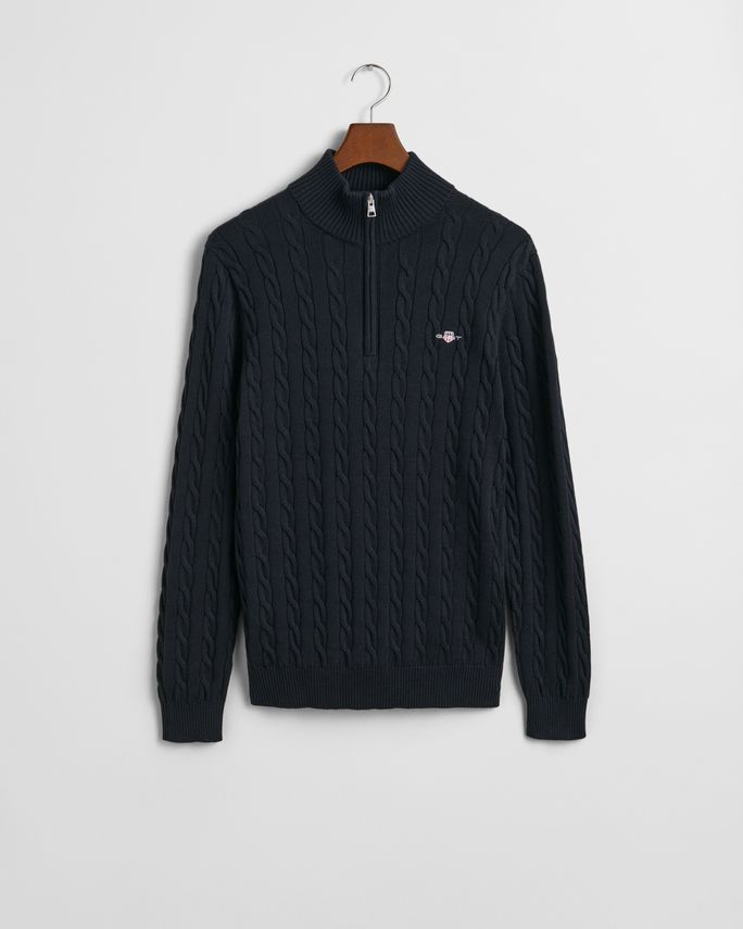 GANT KABELSTRIK HALF ZIP SWEATER