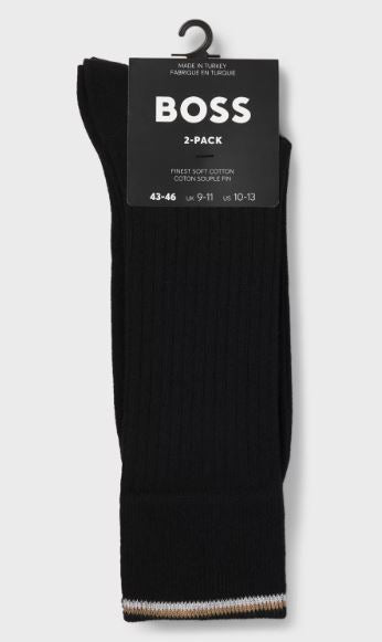 BOSS 2-PAK RS LIGHT RIB SOKKER