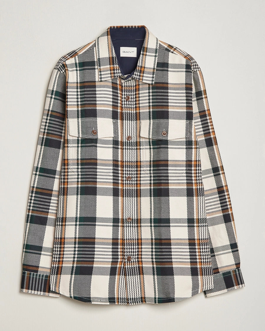 HEAVY TWILL CHECK OVERSHIRT