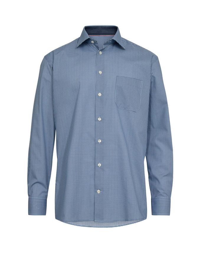BLACK BLUE LANGÆRMET SKJORTE – REGULAR FIT (TERNET)
