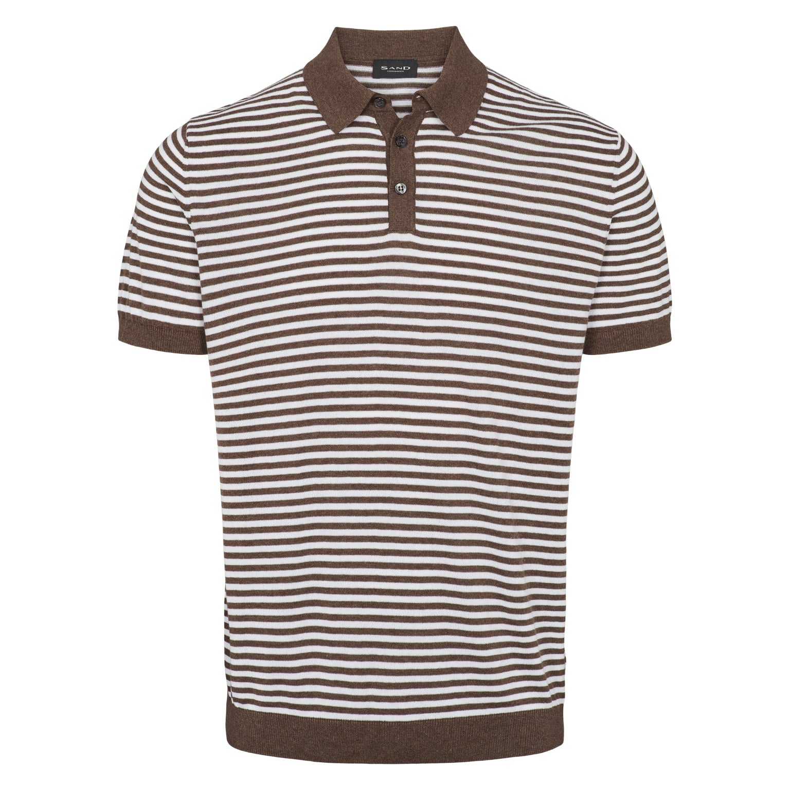SAND COPENHAGEN RICO STRIBET KNIT POLO