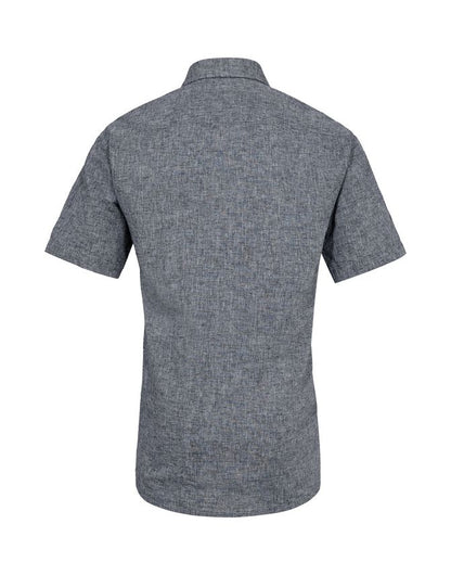 s/s regular fit linen look