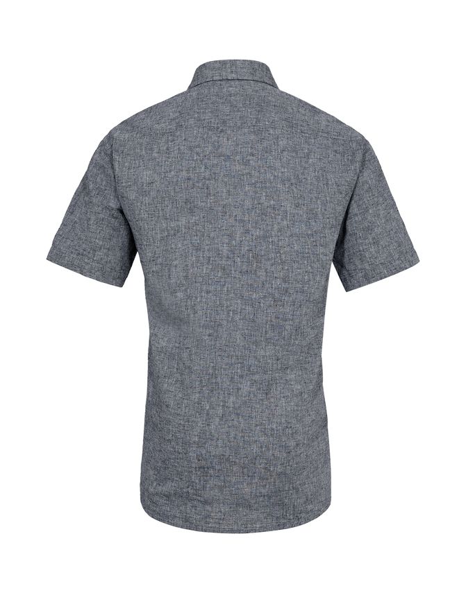 s/s regular fit linen look