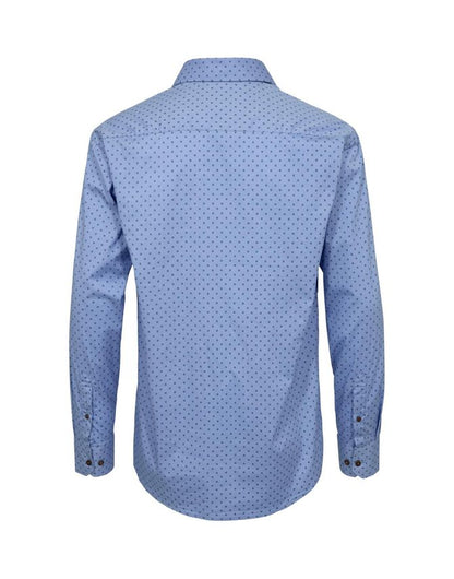 BLACK BLUE STRIKKET DOT SKJORTE