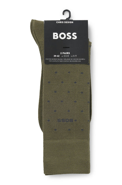 BOSS 2-PAK BAMBUSSTRØMPER – MINI DOT