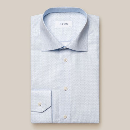 Geometric Micro Print Twill Shirt