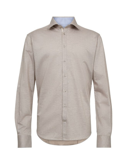 GINO MARCELLO STRIKKET BOMULDSSKJORTE