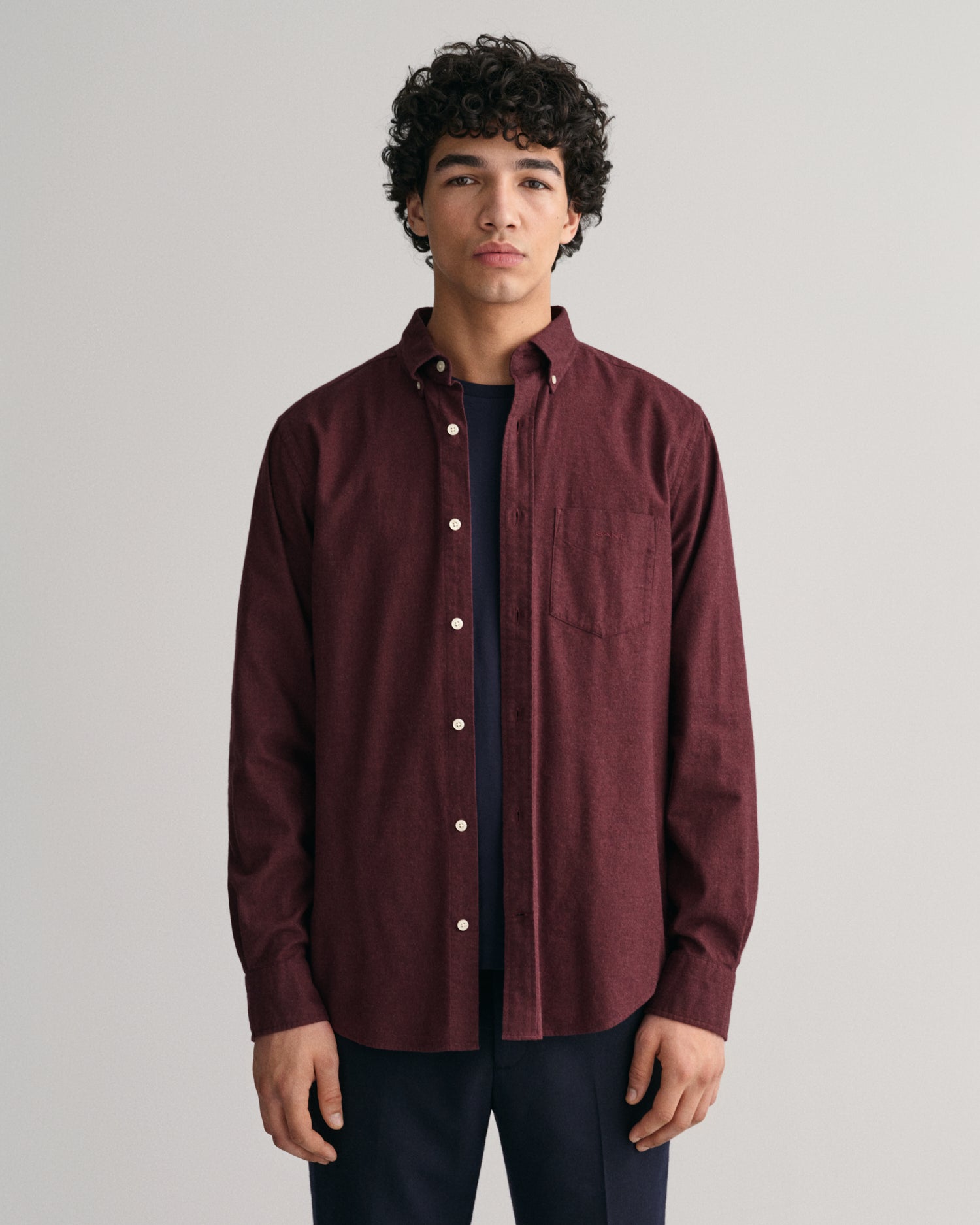 GANT REG FLANNEL MELANGE SKJORTE