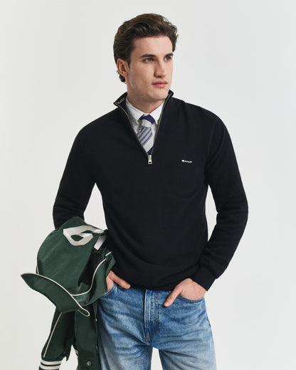 GANT PIQUE HALF ZIP STRIKTRØJE