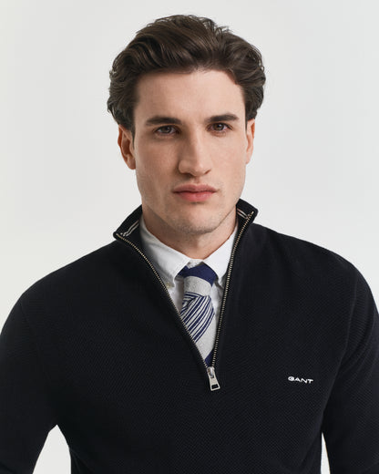 GANT PIQUE HALF ZIP STRIKTRØJE