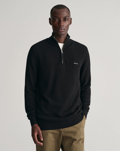GANT PIQUE HALF ZIP STRIKTRØJE
