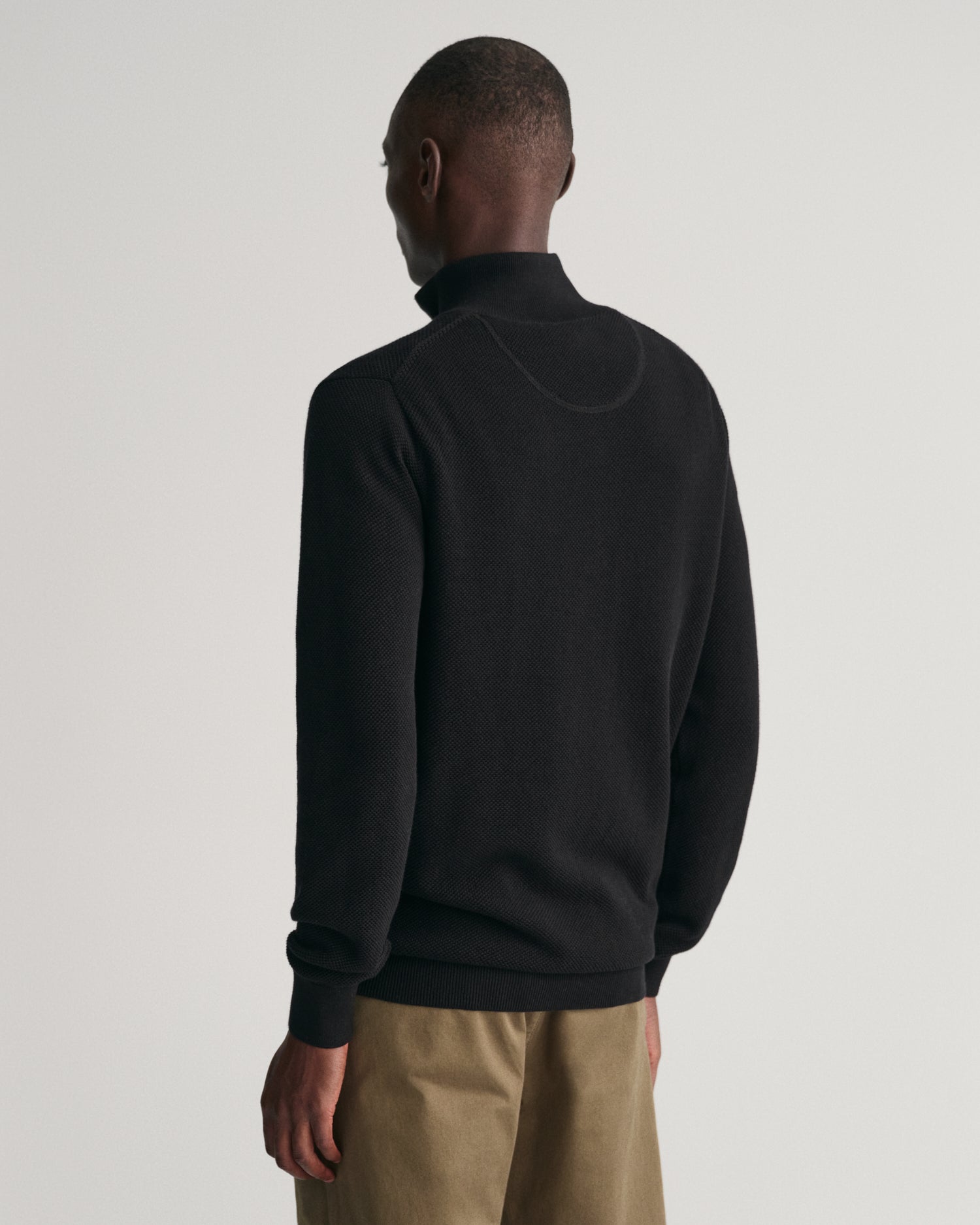 GANT PIQUE HALF ZIP STRIKTRØJE