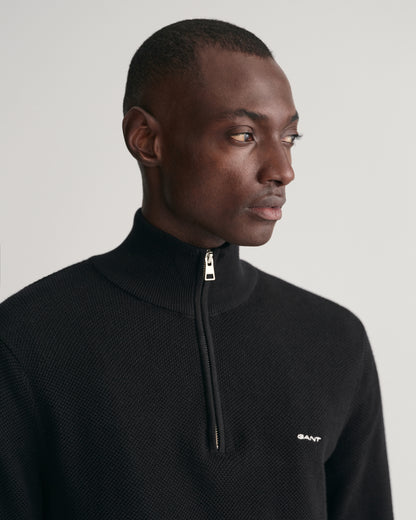 GANT PIQUE HALF ZIP STRIKTRØJE