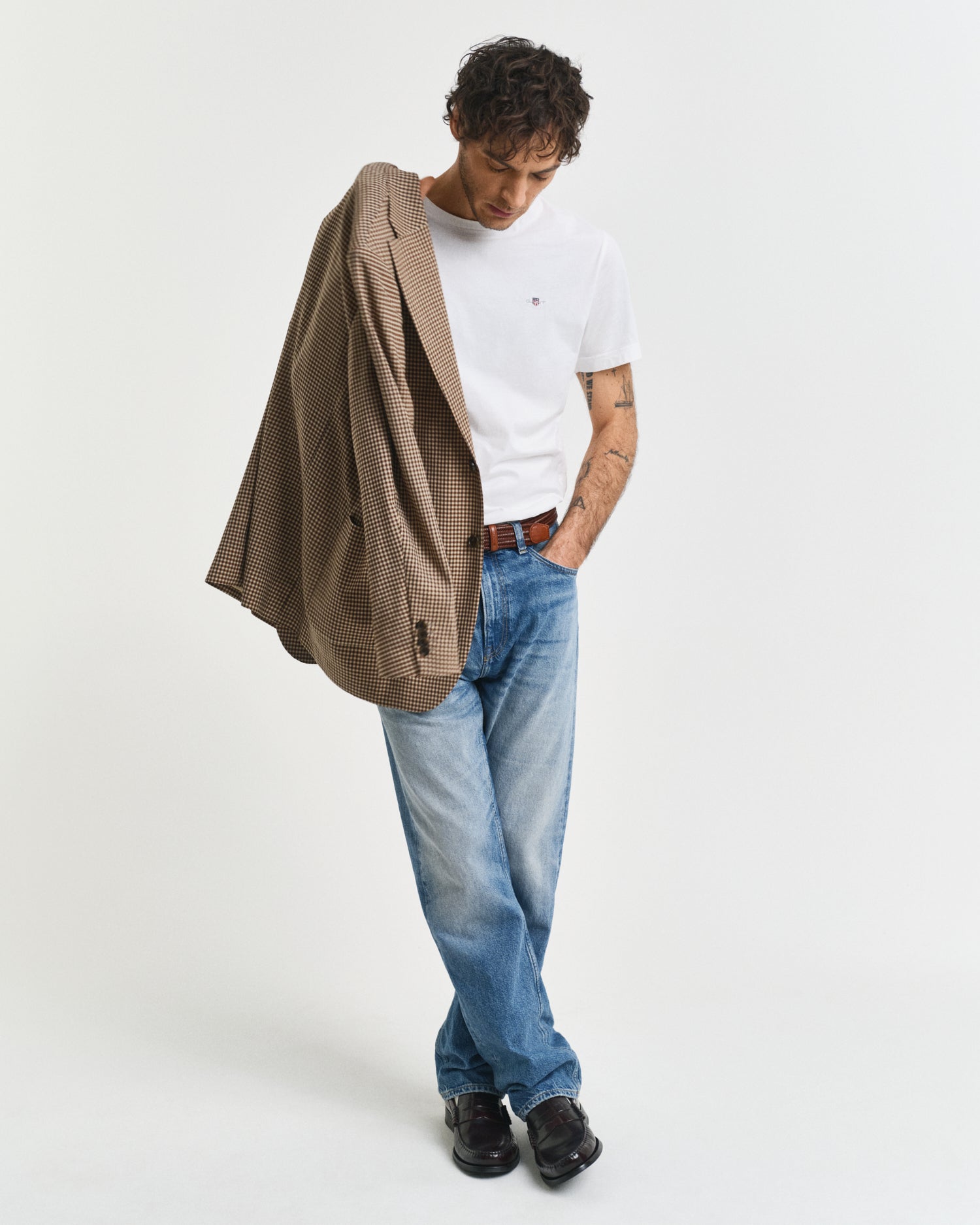 GANT REG SHIELD KORTÆRMET T-SHIRT